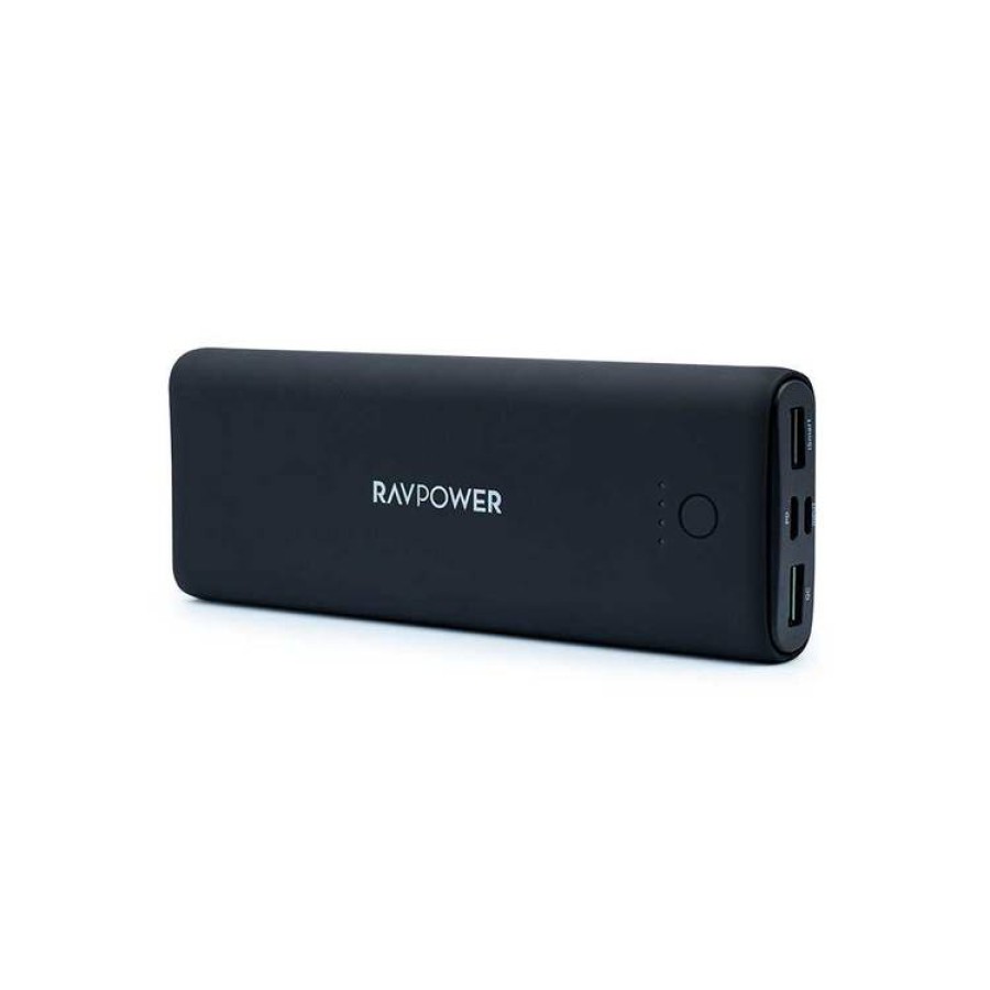 T Store Kuwait | RAVPower 3-Port Power Bank 20100mAh Power Delivery + Quick 30W, Universal for USB-A Port