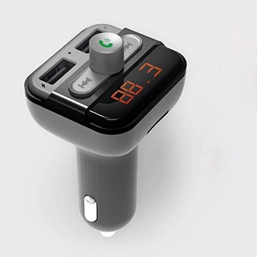 Bluetooth FM Transmitter With 3.4 Amp Charging Ports, Simultaneous Charging